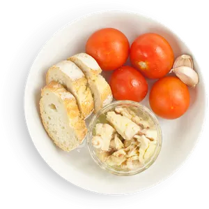 Fresh Ingredientsfor Bruschetta Preparation PNG Image