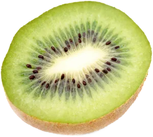 Fresh Kiwi Slice Closeup.png PNG Image