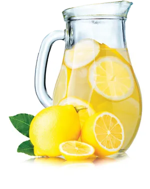 Fresh Lemonade Pitcherwith Lemons PNG Image