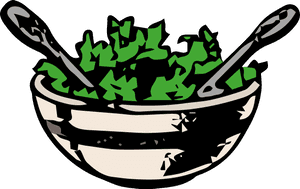 Salad Clipart Biezumd - Salad Black And White Clipart, HD Png Download PNG image with transparent background