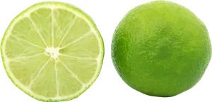 Fresh Limeand Slice PNG Image