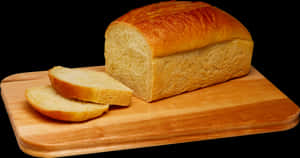 Fresh Loafof Breadon Wooden Board PNG with transparent background