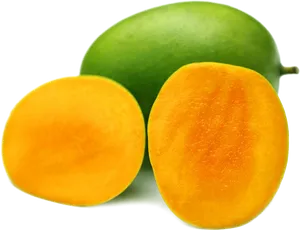 Fresh Mangoand Slices.png PNG Image
