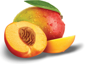 Fresh Mangoand Slices.png PNG with transparent background