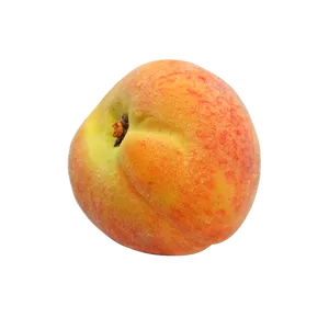 Fresh Peach Isolated Background PNG Image