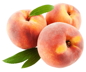 Fresh Peaches Isolated Background PNG image with transparent background