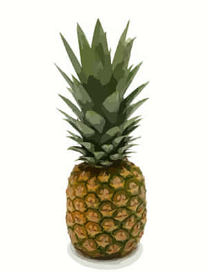 Fresh Pineapple Illustration PNG with transparent background