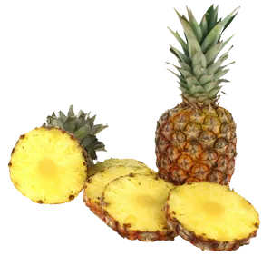 Fresh Pineappleand Slices.png PNG Image