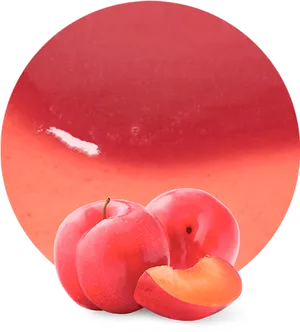 Fresh Plumsand Slice PNG Image