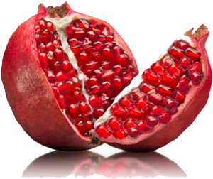 Fresh Pomegranate Halves.png PNG Image