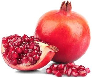 Fresh Pomegranateand Seeds.png PNG Image