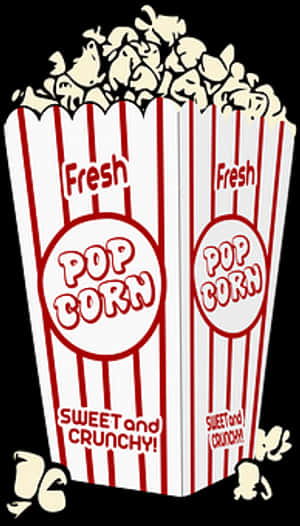 Fresh Popcorn Bucket Illustration PNG with transparent background