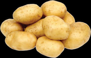 Fresh Potatoes Black Background PNG with transparent background
