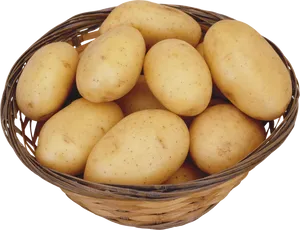 Fresh Potatoesin Basket PNG Image