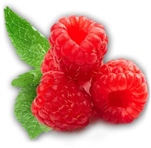 Fresh Raspberrieswith Leaf PNG Image