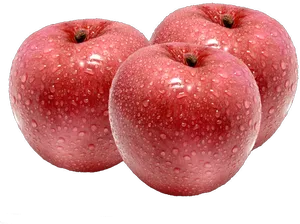 Fresh Red Apples With Water Droplets.png PNG Image