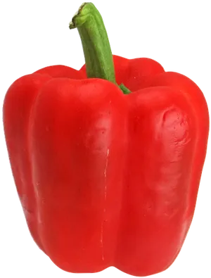 Fresh Red Bell Pepper Isolated PNG Image