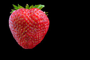 Fresh Strawberry Black Background PNG image with transparent background