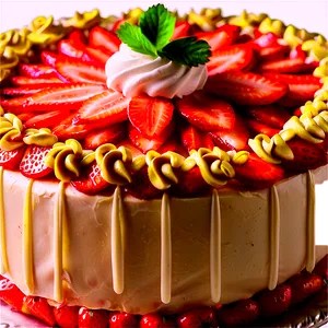 Fresh Strawberry Cake Png Saj69 PNG Image