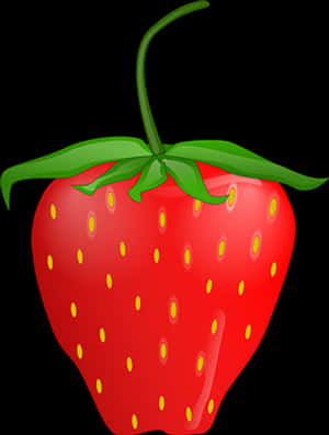 Fresh Strawberry Vector Illustration PNG image with transparent background