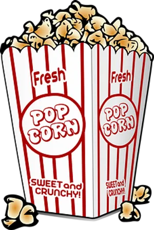 Fresh Sweet Crunchy Popcorn Bucket PNG Image