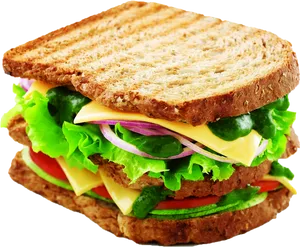 Fresh Vegetable Sandwich.png PNG Image