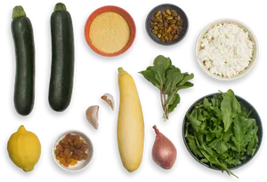 Fresh Vegetablesand Ingredients Selection PNG Image