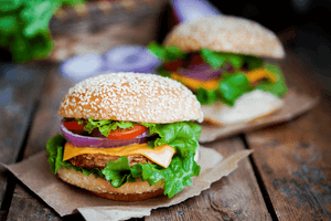 Classic Beef Burgers - Lettuce On A Burger PNG image with transparent background