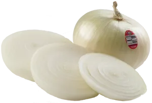 Fresh White Onion Slices PNG Image