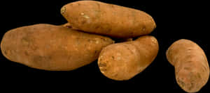 Fresh Whole Potatoes Isolated PNG with transparent background