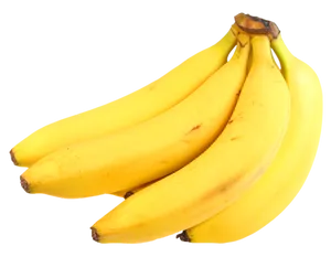 Fresh Yellow Bananas Cluster PNG Image