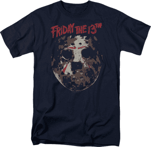 Distressed Hockey Mask Friday The 13th T-shirt - Friday The 13th, HD Png Download PNG image with transparent background