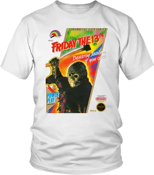 Fridaythe13th Video Game T Shirt Design PNG Image