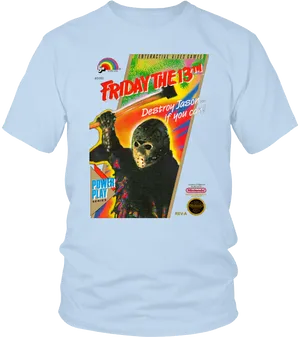 Fridaythe13th Video Game T Shirt Design PNG Image