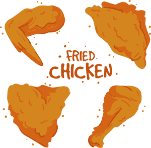 Meat Clipart Fry Chicken - Fried Chicken Cartoon Clipart, HD Png Download PNG with transparent background