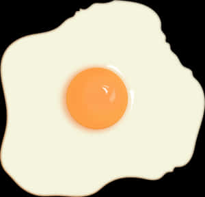 Fried Egg Isolatedon Black PNG image with transparent background