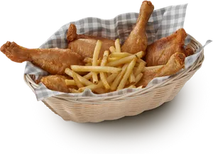 Fried Fishand Chips Basket PNG Image