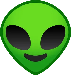 Friendly Alien Emoji Graphic PNG Image