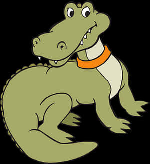 Friendly Cartoon Alligator PNG image with transparent background