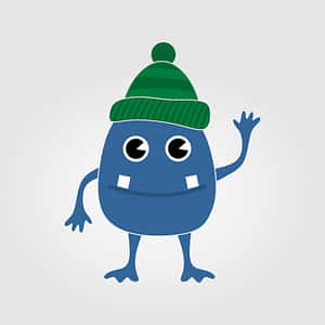 Friendly Cartoon Character Wearing Beanie PNG image with transparent background