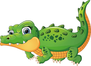 Crocodiles Cute Crocodile Transprent Clipart Black - Cute Crocodile Vector Png, Transparent Png PNG image with transparent background