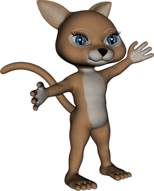 Toon Cat 1, Render, Male, Cat, 3d, Hq Photo - 3d Computer Graphics, HD Png Download PNG with transparent background