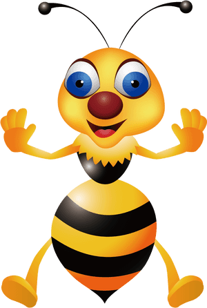 Friendly Cartoon Wasp PNG