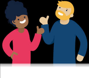 Friendly Chat Cartoon Characters PNG image with transparent background