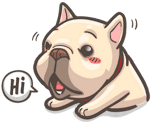 Friendly Greeting Bulldog Cartoon PNG image with transparent background