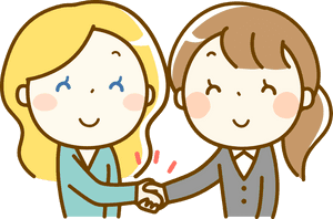Friendly Handshake Cartoon PNG image with transparent background