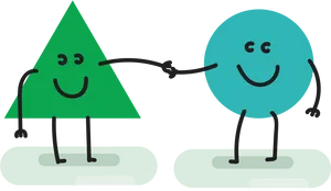 Friendly Shapes High Five PNG Image