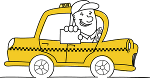 Driver Vector Taxi - Taxi Image In Cartoon Png, Transparent Png PNG image with transparent background