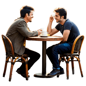 Friends at Coffee Shop PNG 12 PNG image with transparent background