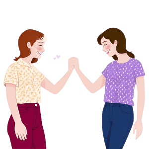 Friendship Goals Illustration PNG 3 PNG image with transparent background